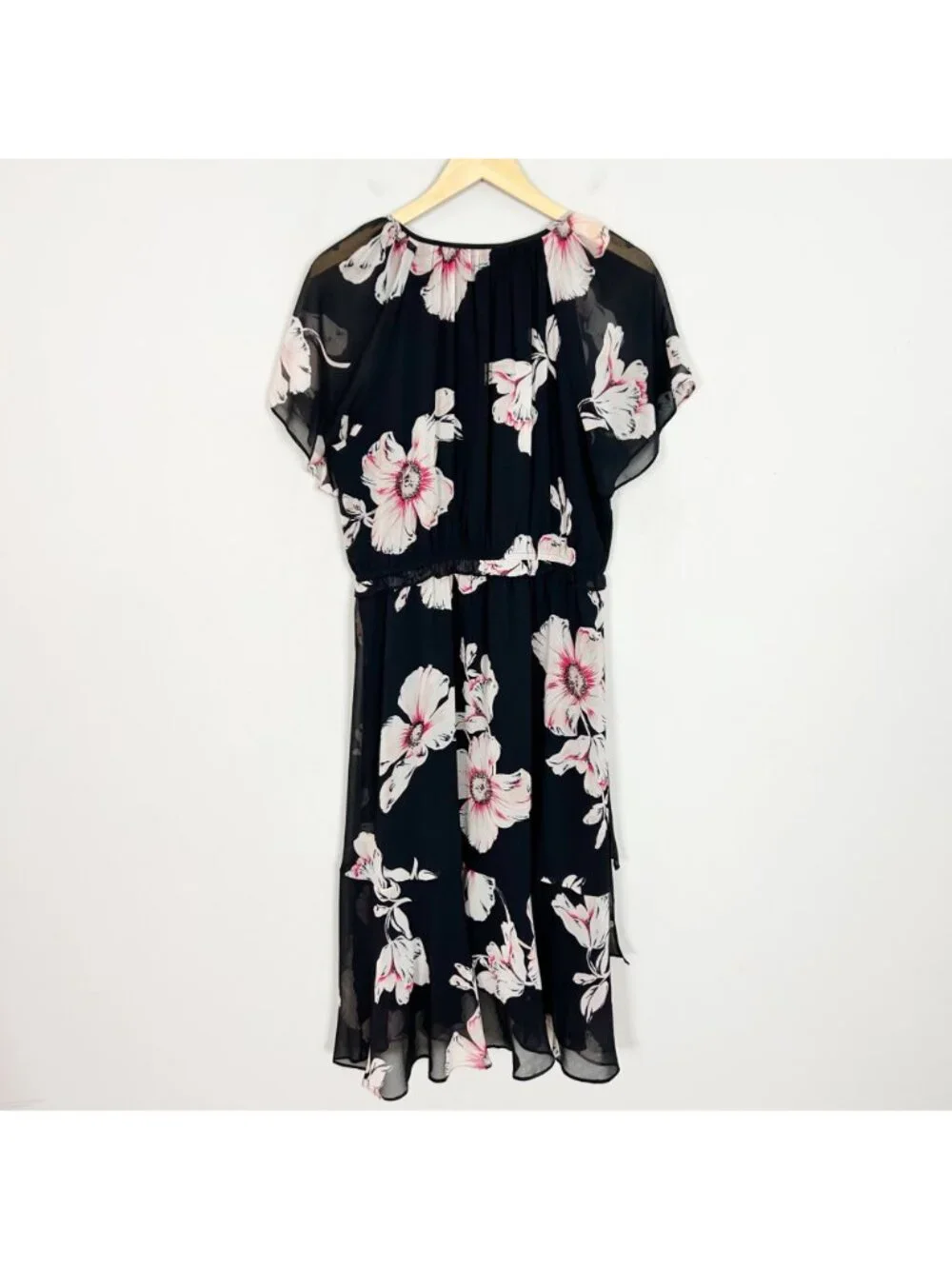 NEW Ann Taylor Blue Floral Tiered Ruffle Midi Dress Flowy Size 12 Women's